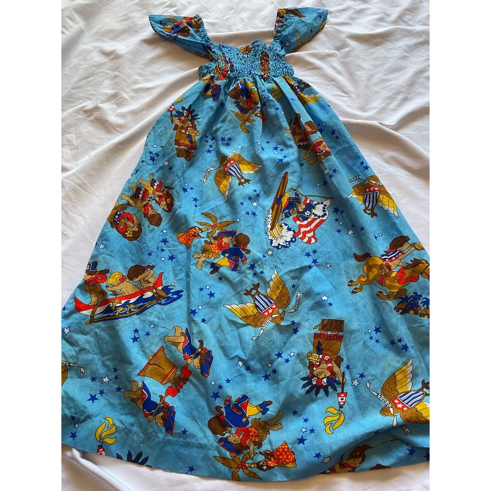 Vintage 70s Sun Babies Made in Hawaii Kids Patriotic Liberty Bell Centennial 6-8